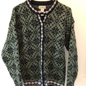 Vintage LL Bean Scandinavian Cardigan Sweater